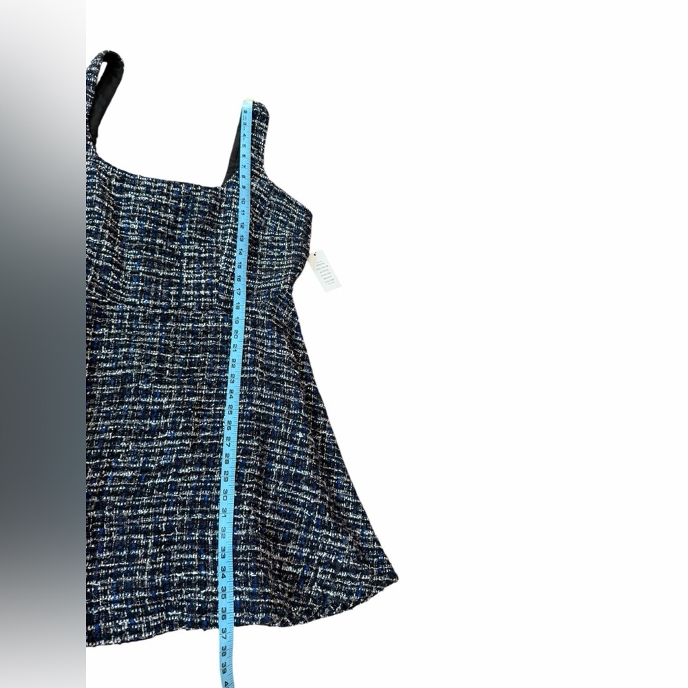 Eloquii Flare Tweed Mini Jumper Blue & Black Fit & Flare Dress Womens Sz 16 NWT - Picture 10 of 10
